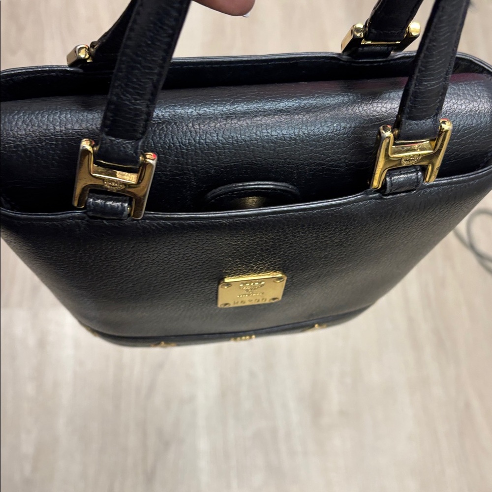 MCM Black Tote with Gold Detailing -Pristine Condition - Picture 13 of 16